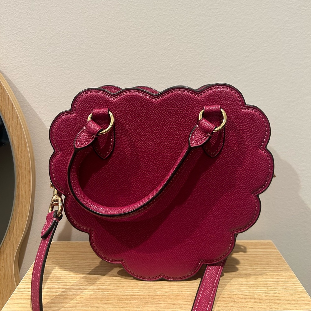 Coach Fuchsia Scalloped Mini Bag - Picture 3 of 4